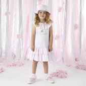 A'Dee Girls Pale Pink Seersucker Dress